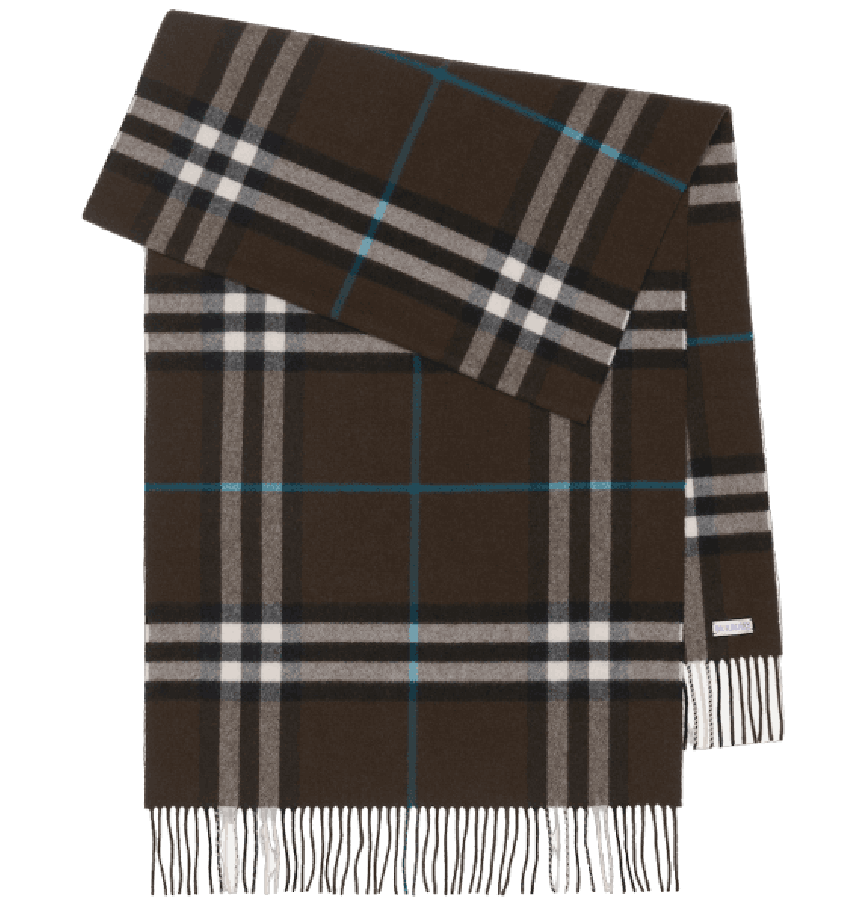  Khăn Burberry Wide Check Cashmere Scarf 'Snug' 