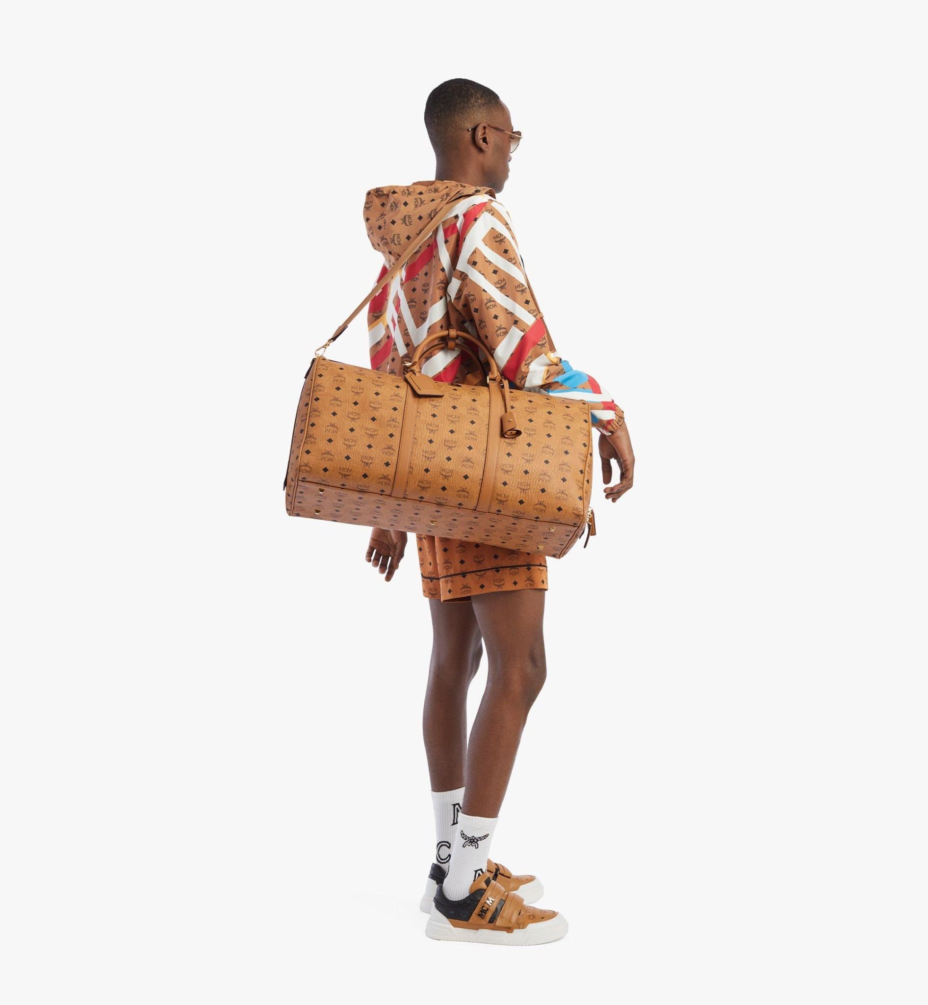  Túi MCM Ottomar Weekender Bag 'Cognac' 