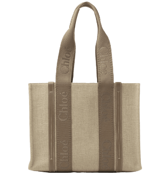  Túi Nữ Chloe Woody Tote Bag 'Dark Nut' 