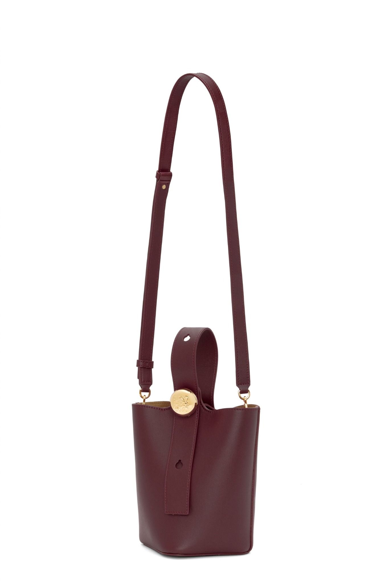  Túi Nữ Loewe Mini Pebble Bucket 'Burgundy' 