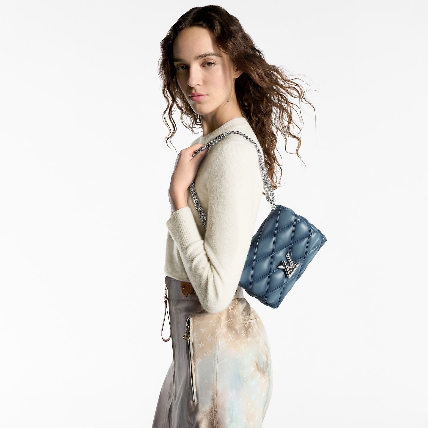  Túi Nữ Louis Vuitton GO-14 PM Bag 'Denim Blue' 