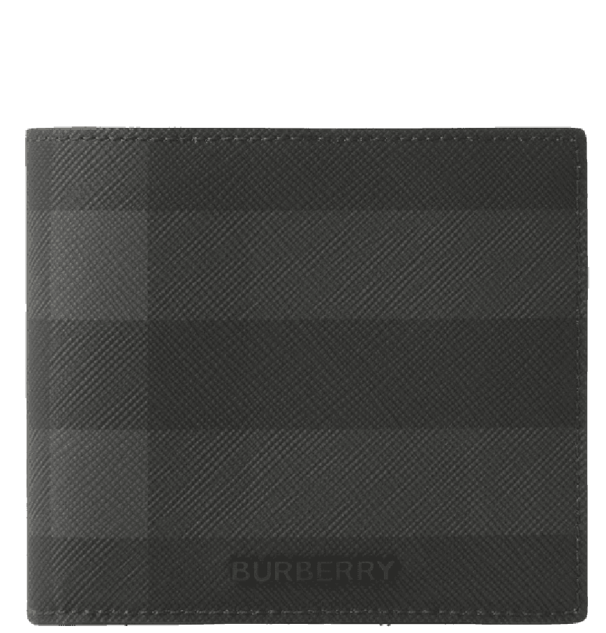  Ví Nam Burberry Check Bifold Wallet 'Charcoal' 