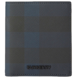  Ví Nam Burberry Check Folding Card Case 'Navy' 