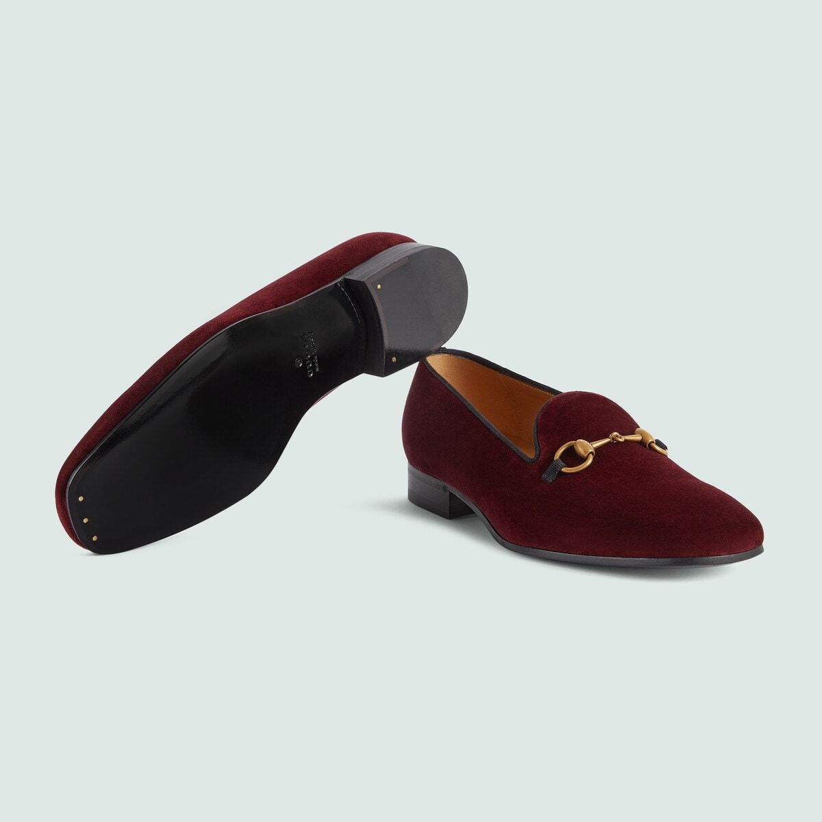  Giày Nam Gucci Loafer With Horsebit 'Burgundy Velvet' 