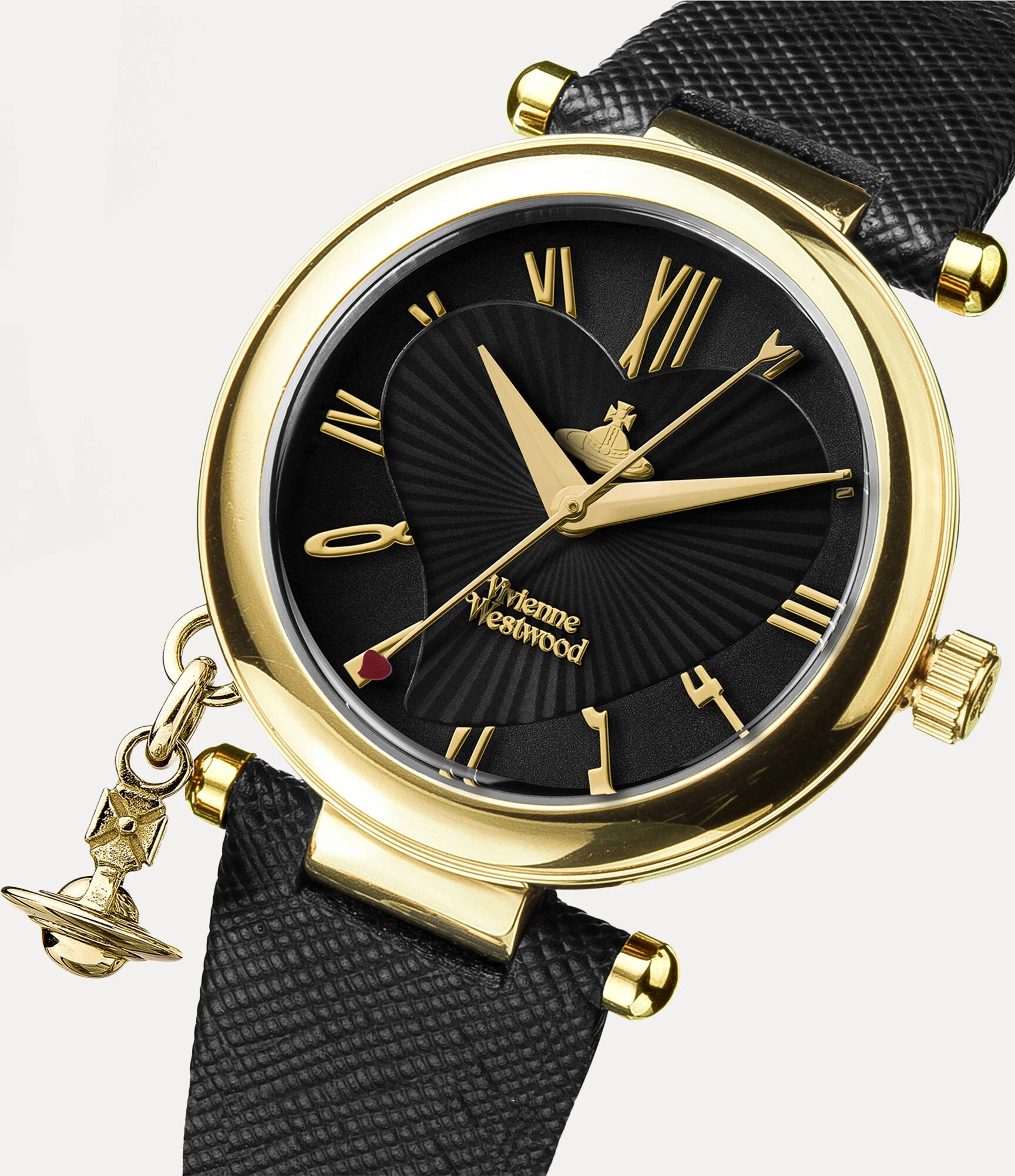  Đồng Hồ Nam Vivienne Westwood Orb Heart 'Black' 