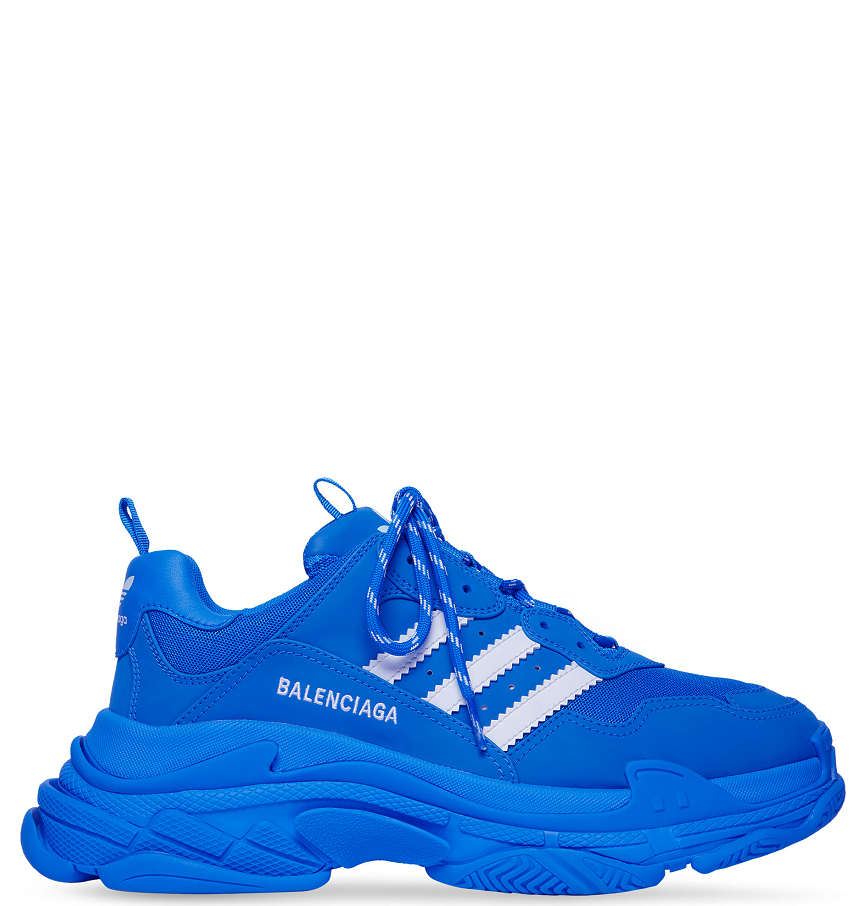  Giày Nữ Balenciaga x Adidas Triple S 'Blue' 