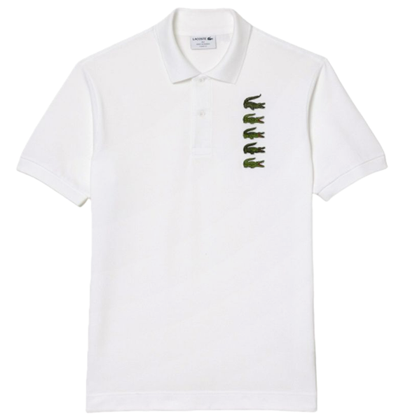  Áo Lacoste Classic Fit Croc Badge Piqué 'White' 