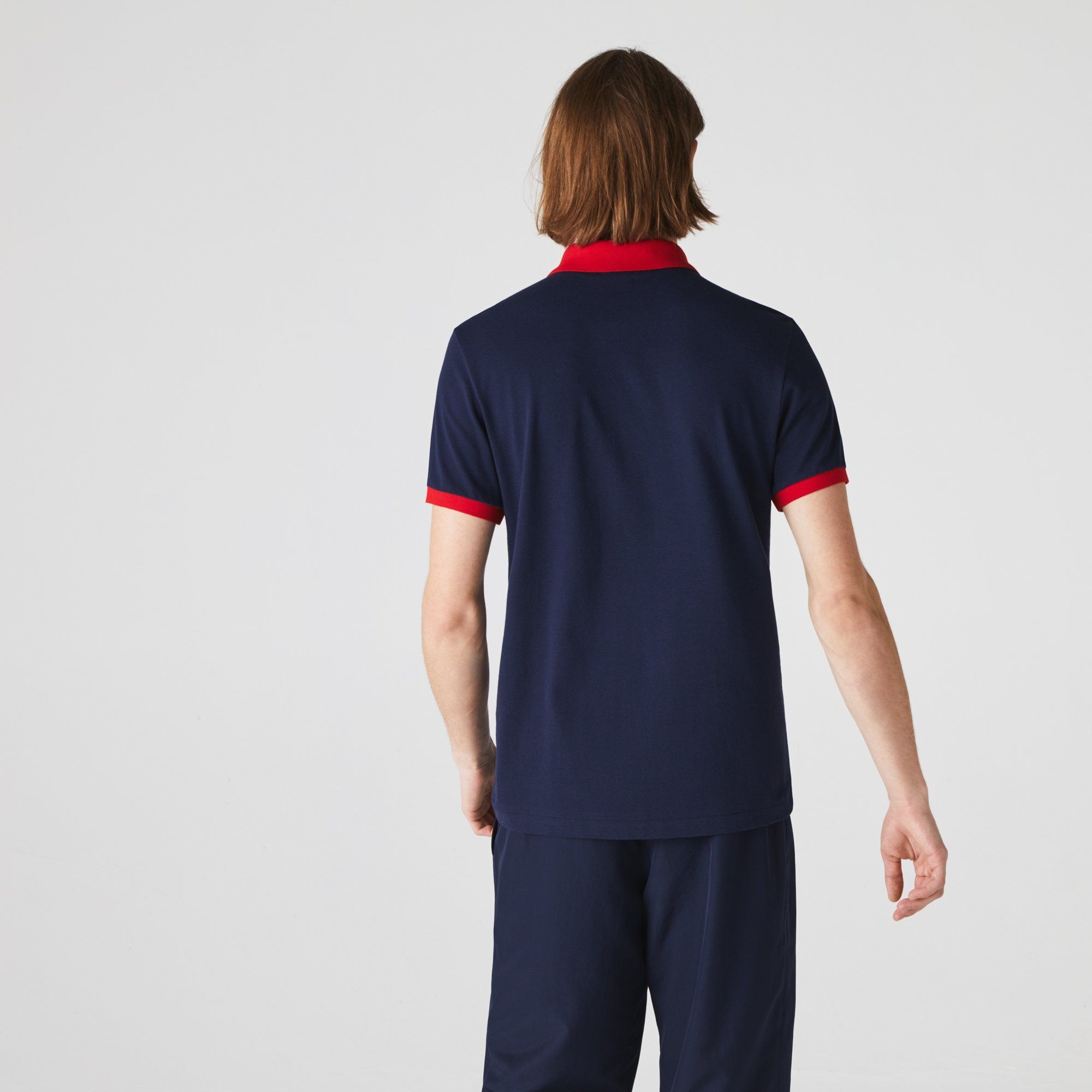  Áo Lacoste Color Block Light Knit Polo 'Navy' 