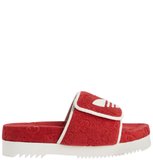  Dép Nam Gucci x Adidas GG Platform 'Red' 