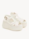  Dép Nữ Chloe Nama Wedge Sandal 'Eggshell' 
