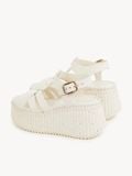  Dép Nữ Chloe Nama Wedge Sandal 'Eggshell' 