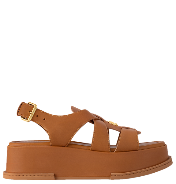  Dép Nữ Louis Vuitton Maya Flatform Sandals 'Cognac' 