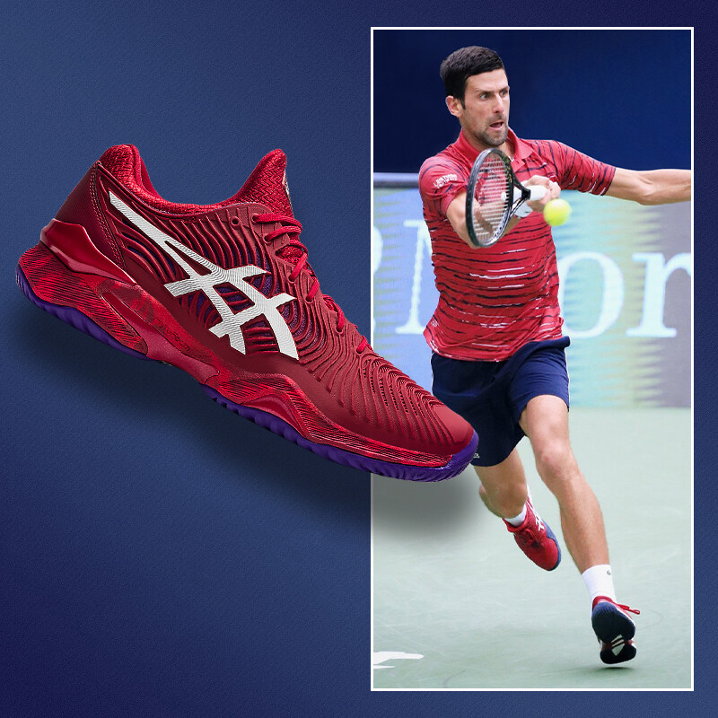  Giày Asics Court FF Novak 'Cranberry White' 