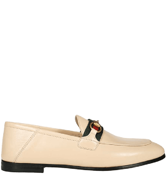  Giày Nữ Gucci Web Horsebit Loafers 'Beige' 