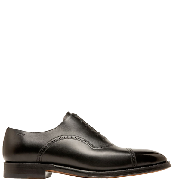  Giày Nam Bally Scanio Leather Oxford Shoes 'Black' 