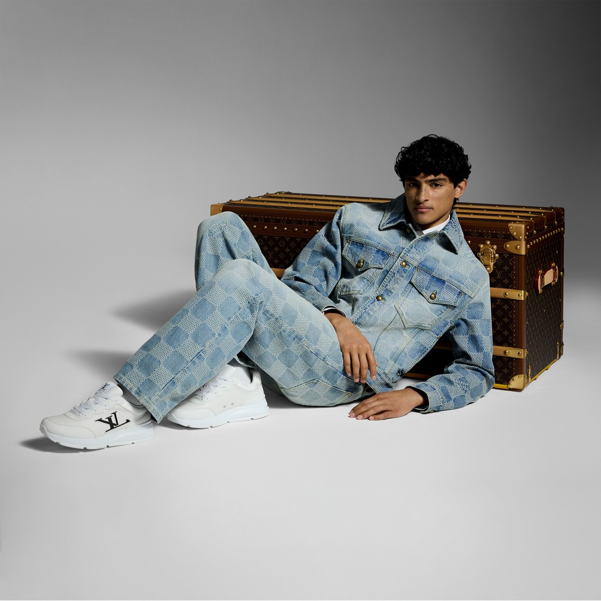  Giày Nam Louis Vuitton LV Classic Trainers 'White' 