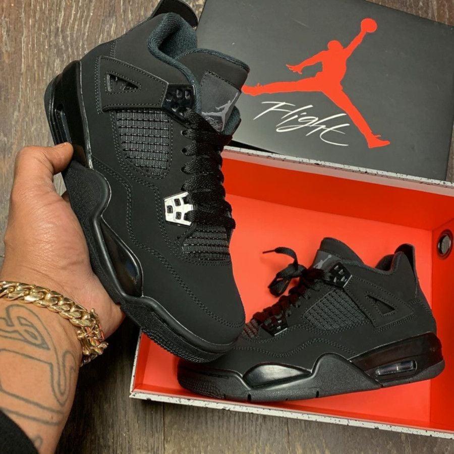  Giày Nike Air Jordan 4 Retro 2020 'Black Cat' 