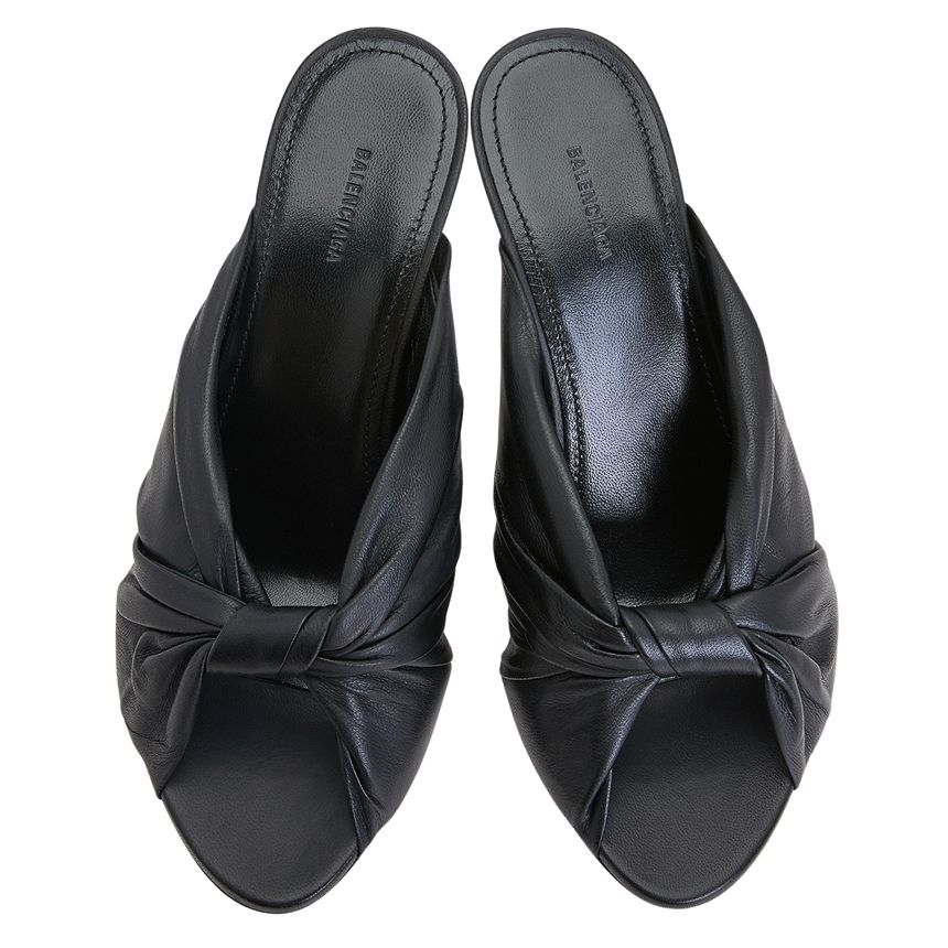  Giày Nữ Balenciaga Drapy Mules 'Black' 