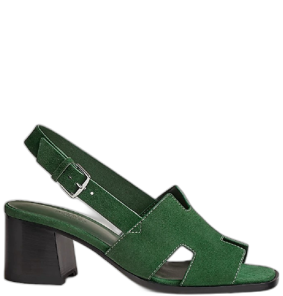  Giày Nữ Hermes Elbe 60 Sandal 'Vert Cactus' 