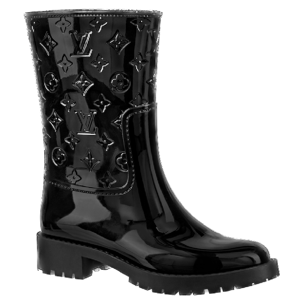  Giày Nữ Louis Vuitton Drops Flat Half Boots 'Black' 