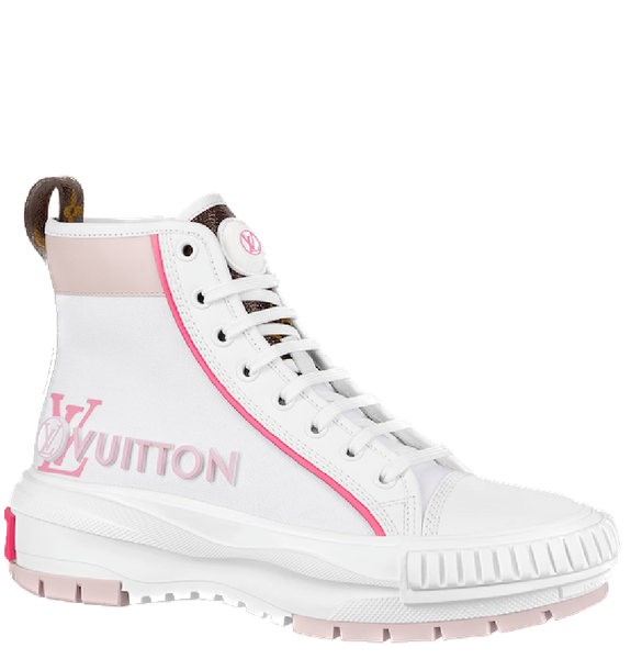  Giày Nữ Louis Vuitton LV Squad Trainer Boots 'Pink' 