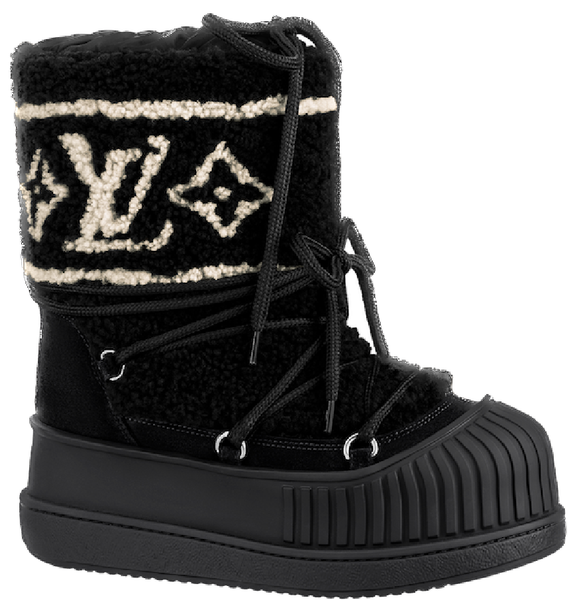  Giày Nữ Louis Vuitton Polar Flat Half Boots 'Black' 