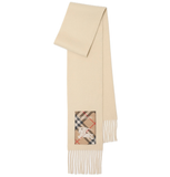  Khăn Burberry Check Label Cashmere Scarf 'Nutmeg' 