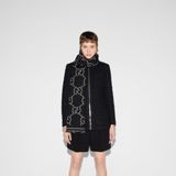 Khăn Gucci Check GG Wool Scarf 'Black' 