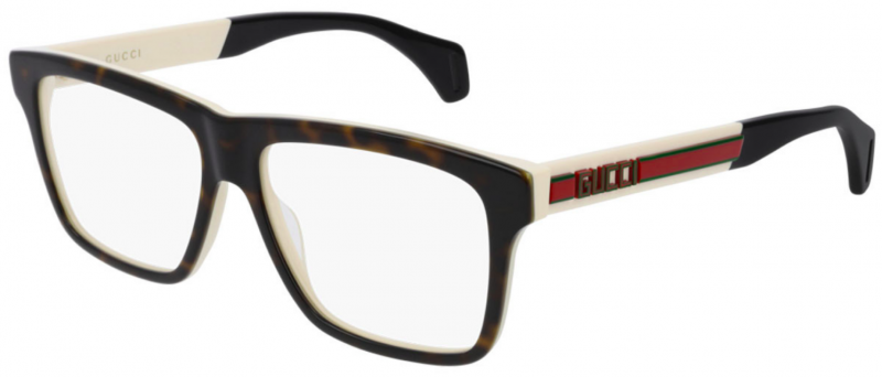  Kính Nam Gucci Eyeglasses New Havana 'Brown' 
