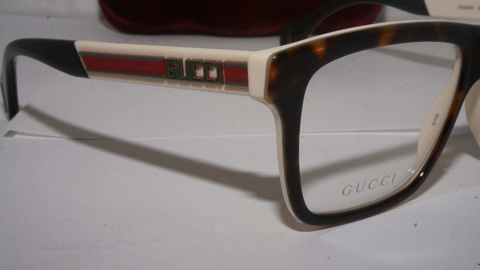  Kính Nam Gucci Eyeglasses New Havana 'Brown' 