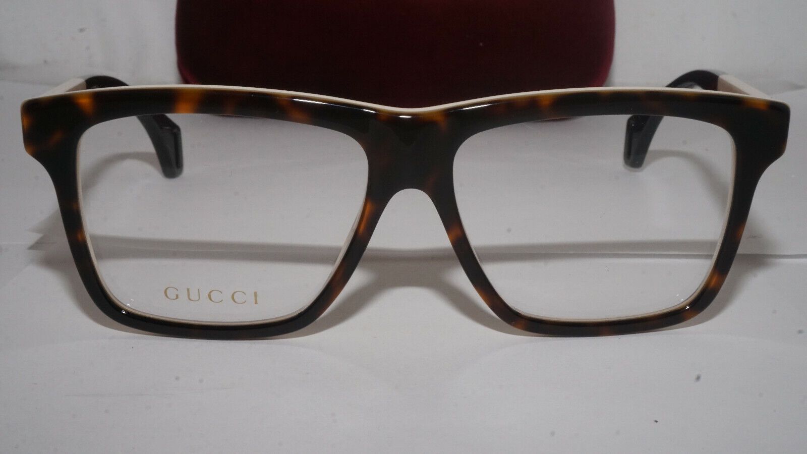  Kính Nam Gucci Eyeglasses New Havana 'Brown' 