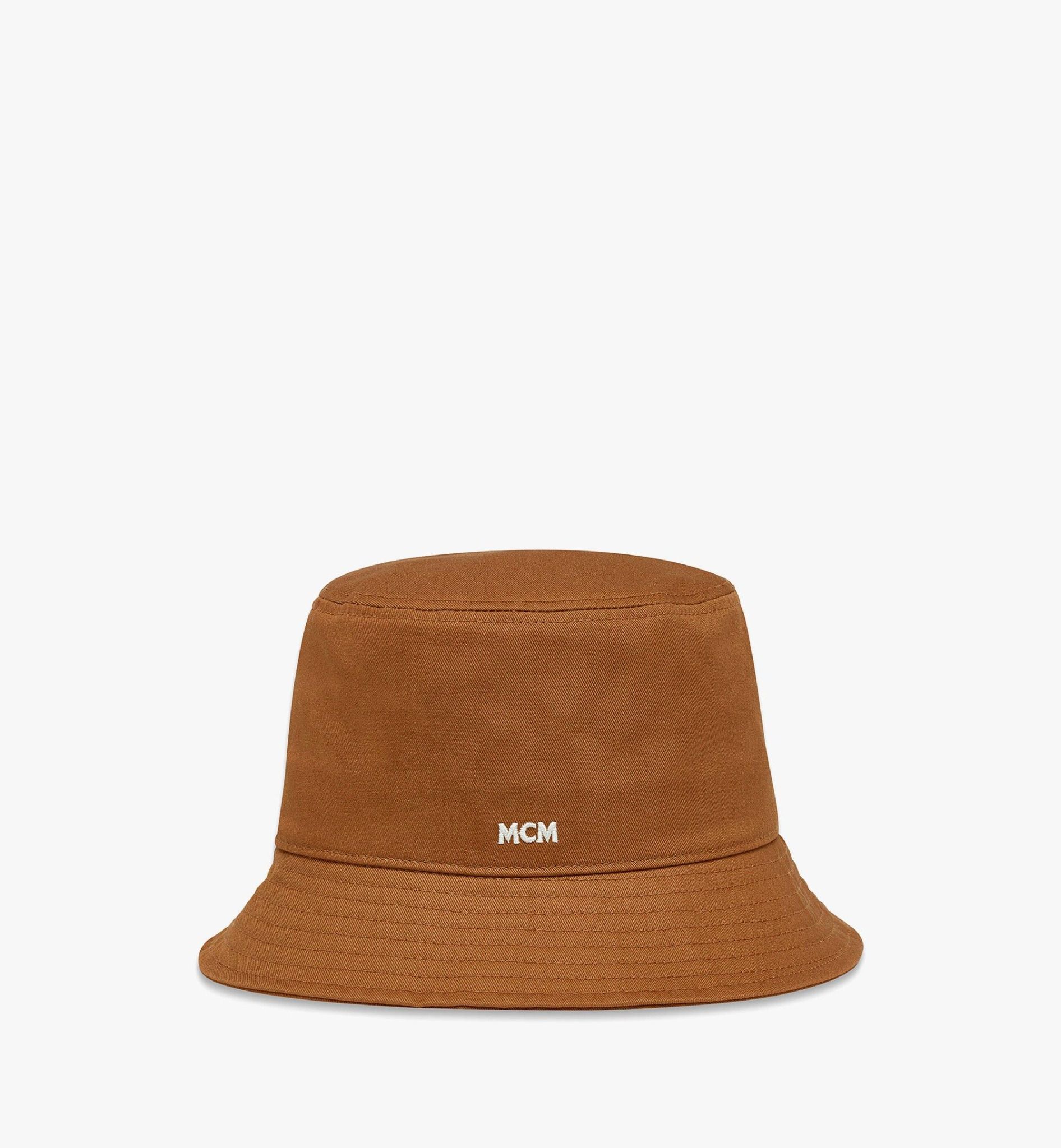  Mũ MCM Essential Logo Bucket Hat 'Cognac' 