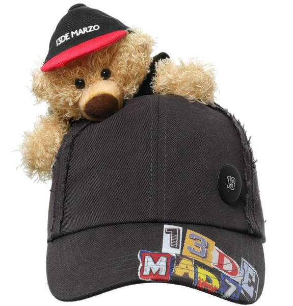  Mũ Nữ 13De Marzo Clipping Logo Bear Cap Unexplored 'Black' 