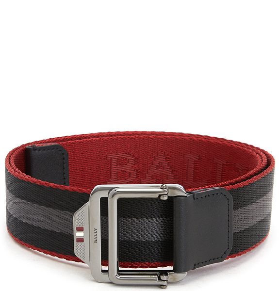  Thắt Lưng Nam Bally Casual Belt 'Black Red' 
