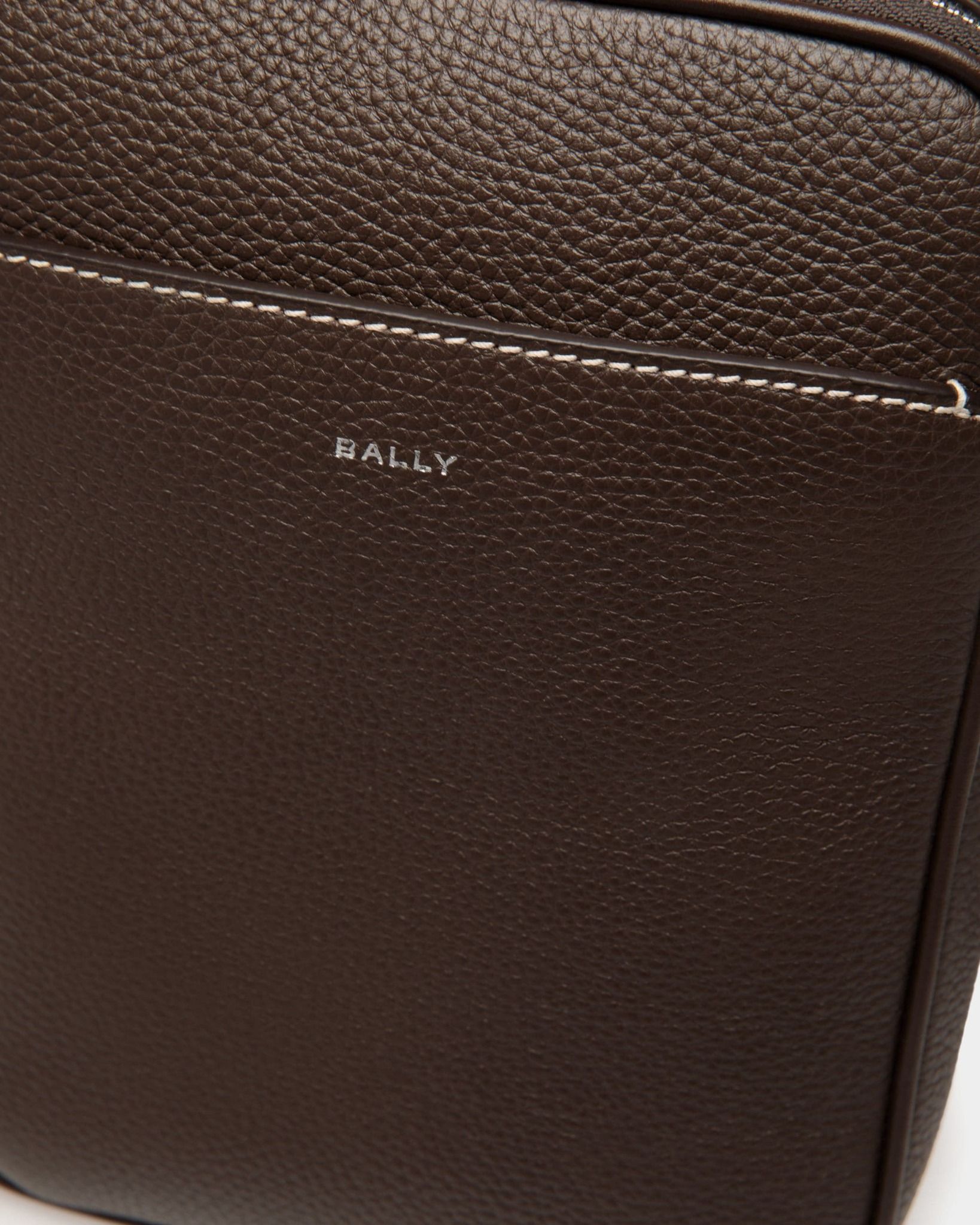  Túi Bally Oeden Crossbody Bag In Leather 'Ebano' 