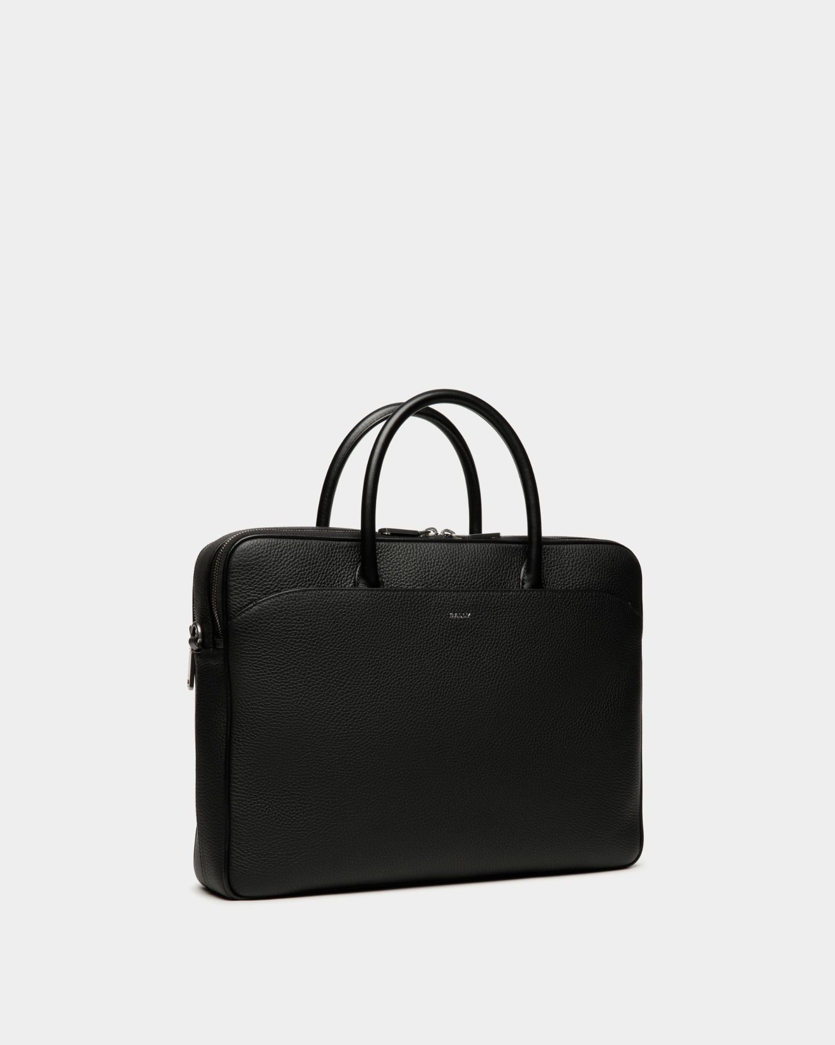  Túi Nam Bally Oeden Briefcase In Leather 'Black' 