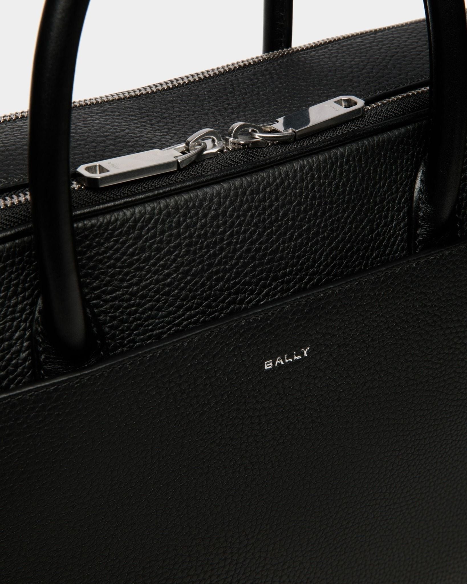  Túi Nam Bally Oeden Briefcase In Leather 'Black' 