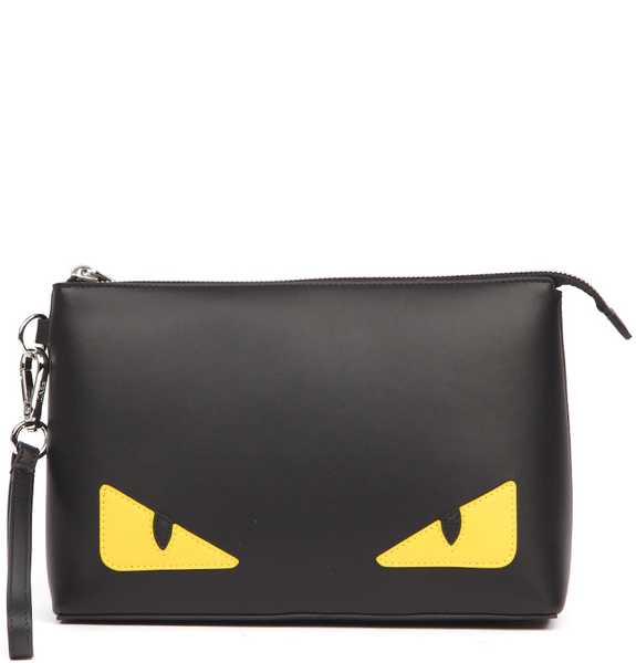  Túi Nam Fendi Bugs Eyes Pouch Bag 'Black' 