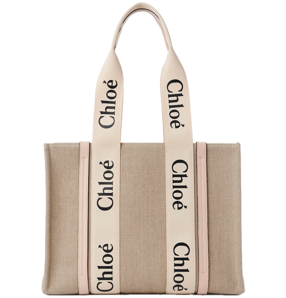  Túi Nữ Chloe Woody Tote Bag 'Cement Pink' 