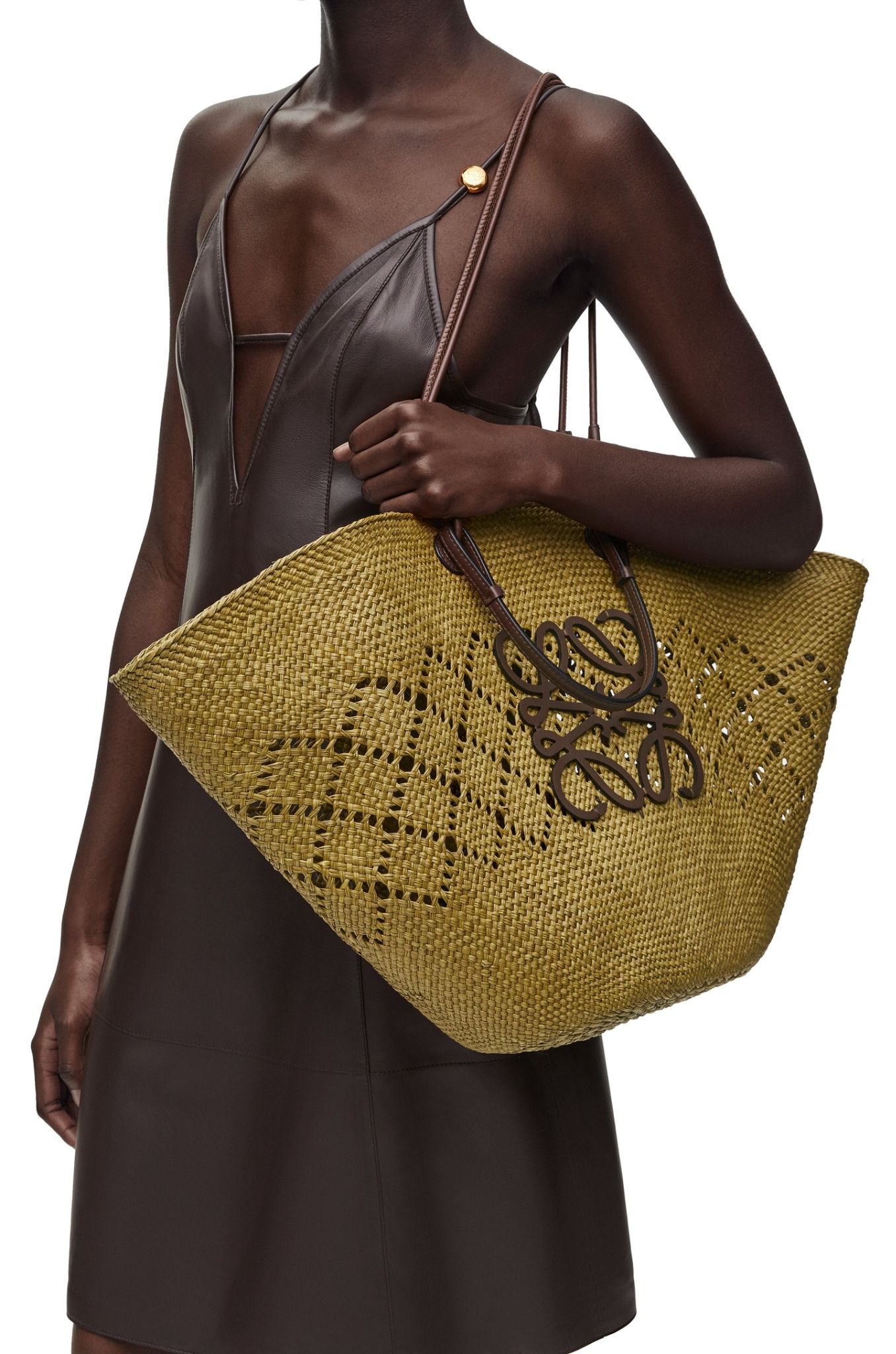  Túi Nữ Loewe Large Anagram Basket Bag 'Olive' 