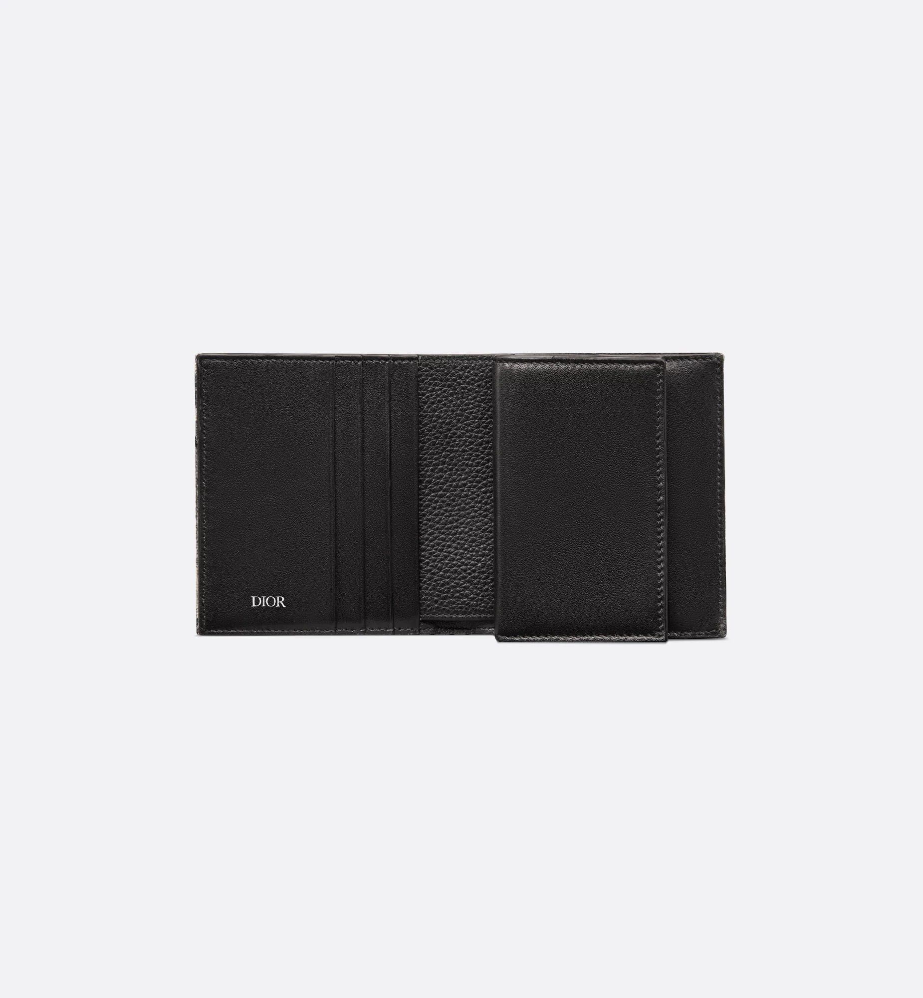  Ví Dior Compact Vertical Wallet 'Black' 