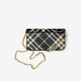  Ví Nữ Burberry Check Chain Strap Wallet 'Black' 