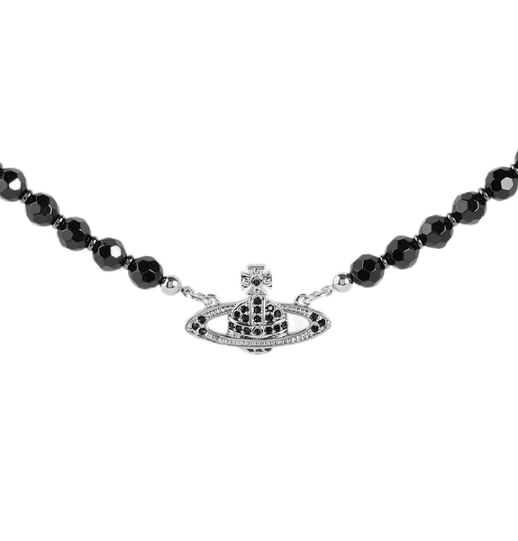 Dây Chuyền Nữ Vivienne Westwood One Row Bas Choker 'Black' 