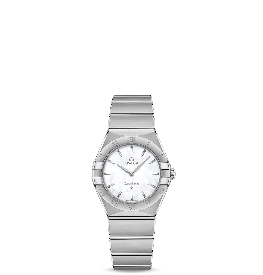  Đồng Hồ Nữ OMEGA Constellation Quartz 'White' Mother of Pearl Dial 