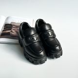  Giày Prada Nữ Brushed Leather Monolith Loafers 'Black' 