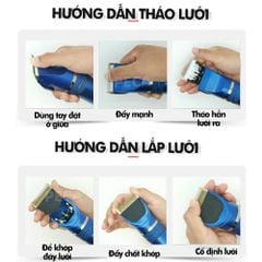 Bộ lưỡi tông đơ thay thế cho các dòng tông đơ Kemei KM-1086, KM-27C, KM-1085, lưỡi sứ không gỉ an toàn dễ tháo lắp