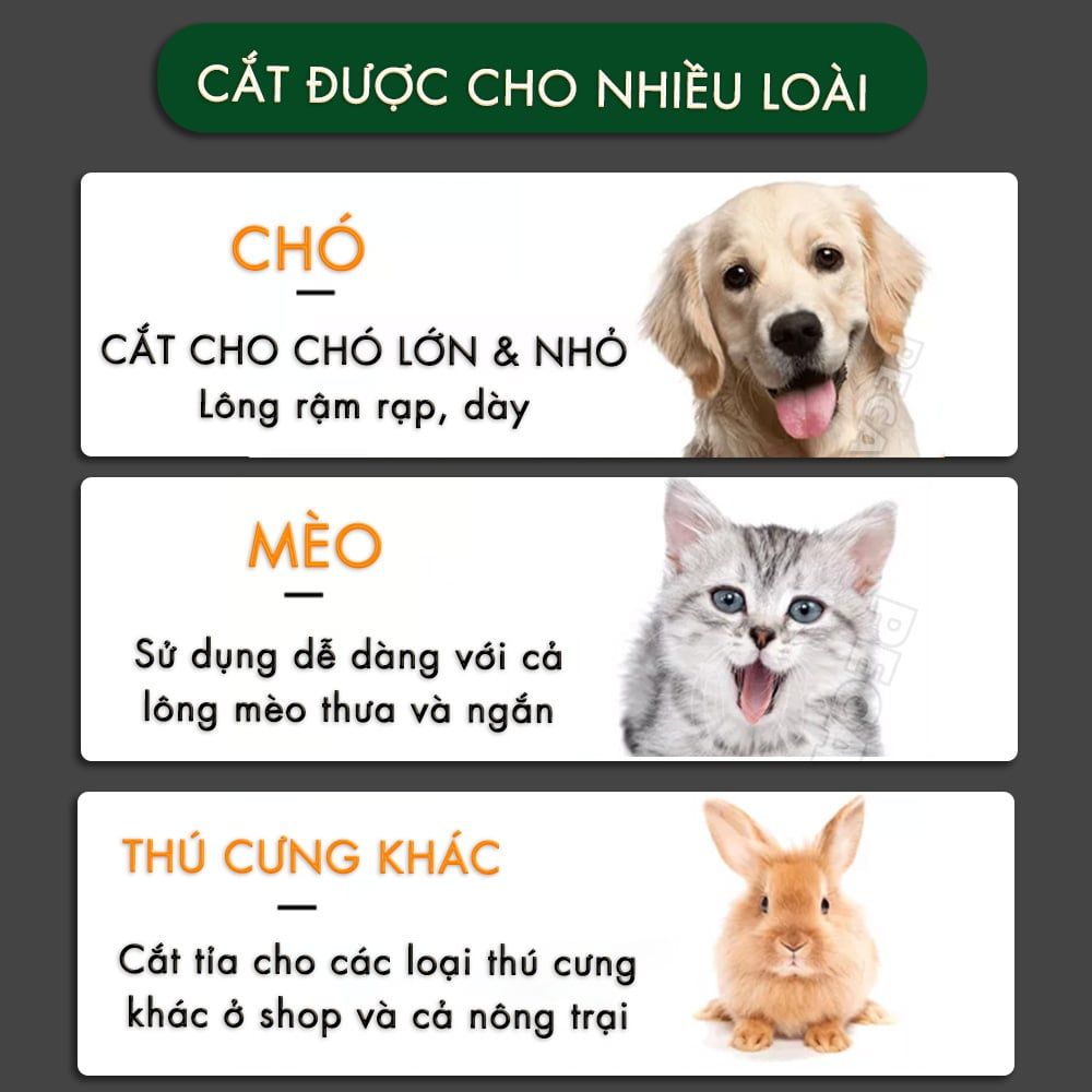 Tông đơ thú cưng điện Kemei KM-CW22 kèm theo kéo,dũa móng, lược trọn bộ tiện lợi, có thể cắt cho chó, mèo... - hàng phân phối chính thức