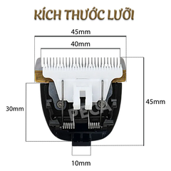 Bộ lưỡi tông đơ thay thế cho các dòng tông đơ Kemei KM-1086, KM-27C, KM-1085, lưỡi sứ không gỉ an toàn dễ tháo lắp