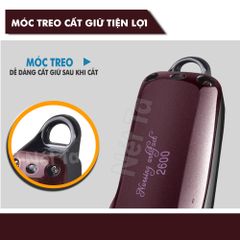 Tông đơ cắt tóc không dây Kemei KM-2600 chuyên nghiệp với pin Lithiumion siêu khủng có thể sử dụng cắm điện trực tiếp