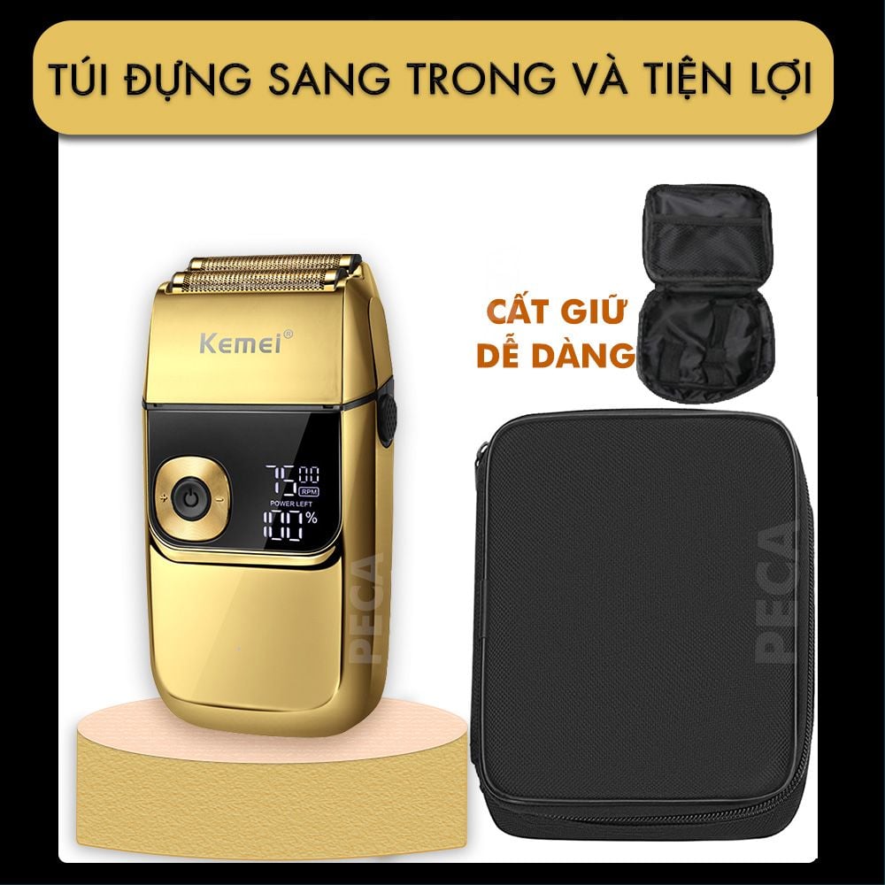 Máy cạo râu Kemei KM-2028 màn hình LCD thông minh 3 tốc độ cắt- có thể fade tóc - phân phối chính hãng